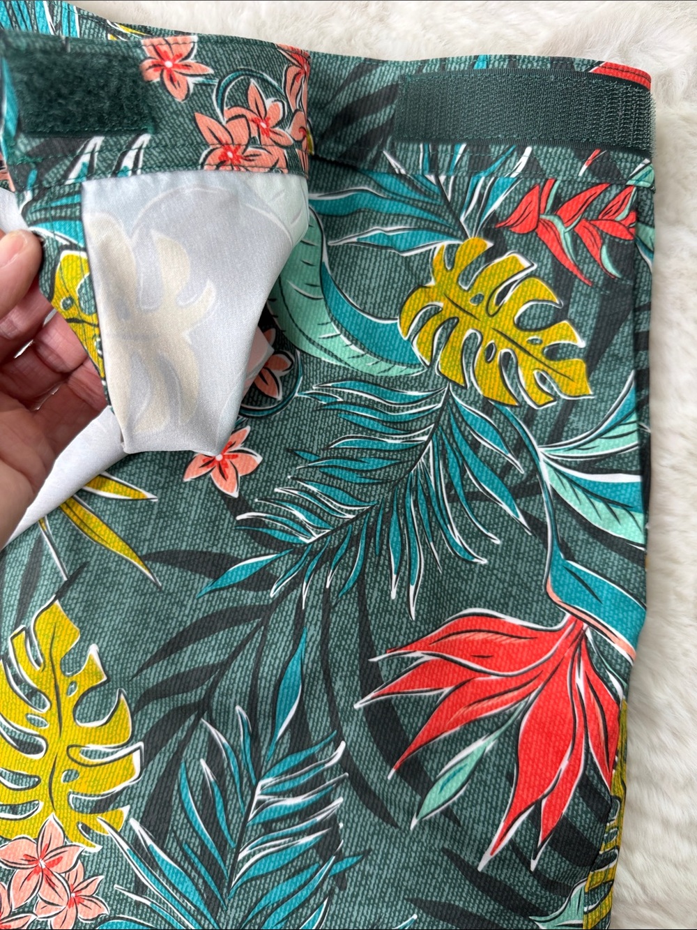 RipSkirt Hawaii Wrap Skirt L 14/16 Vintage Bali Jungle Print Length 2 Pockets - Picture 11 of 17